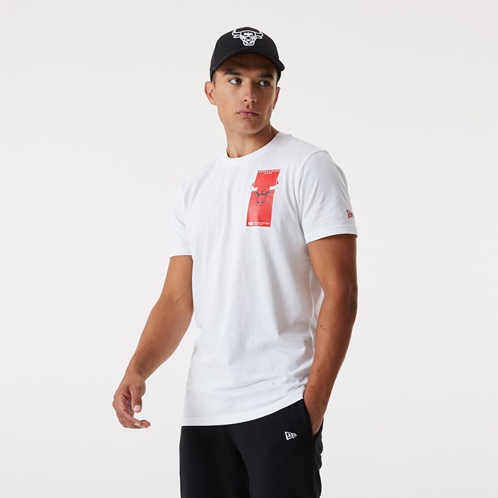Chicago Bulls Repeat Logo Miesten T-paita Valkoinen - New Era Vaatteet Verkossa FI-856207